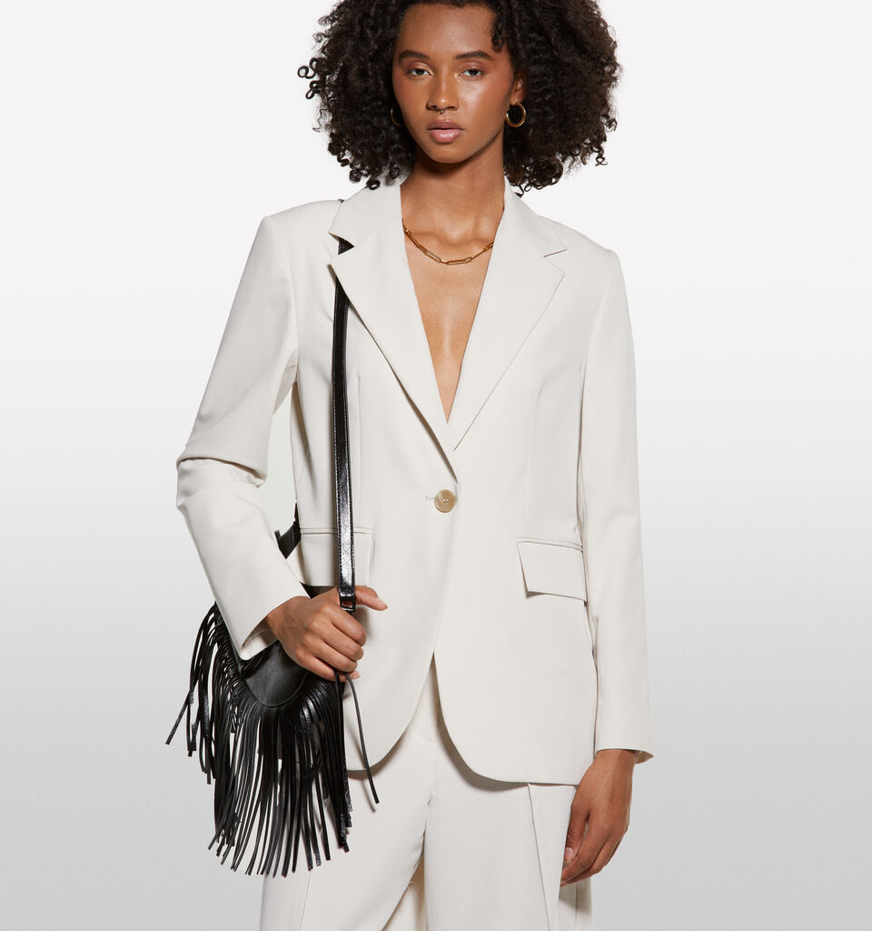 Beige regular fit blazer - women's blazers - Beige | Sisley image number 3